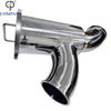 Good Price 6inch SS304 Sanitary Stainless Steel 0.5 Micron SMS Premium Clamp Non Retention Elbow-type Filter with Mirror Polish