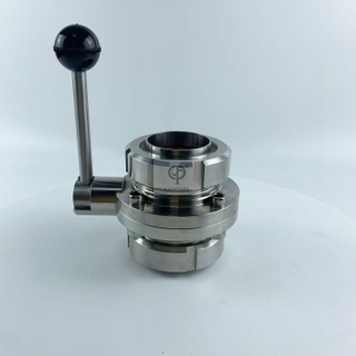 4Inch SS316L Sanitary Union End Butterfly Valve with Pull Handle