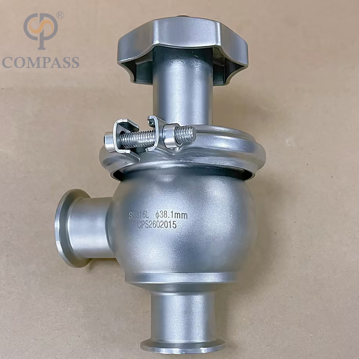 Hot Selling 1.5Inch TC 50.5MM SS316L Sanitary Stainless Steel Hygiene Food Grade SMS Manual Clamp Ends Flow Regulator Valves