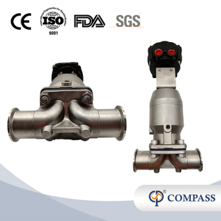 1Inch 25.4MM High Quality Sanitary Hygienic Stainless Steel SS316L Pneumatic SMS Clamp Straight Diaphragm Vavle With Limit Switch