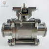 1.5 INCH STAINLESS STEEL MANUAL HIGH PLATFORM THREE-PIECE BALL VALVE WITHOUT HANDLE