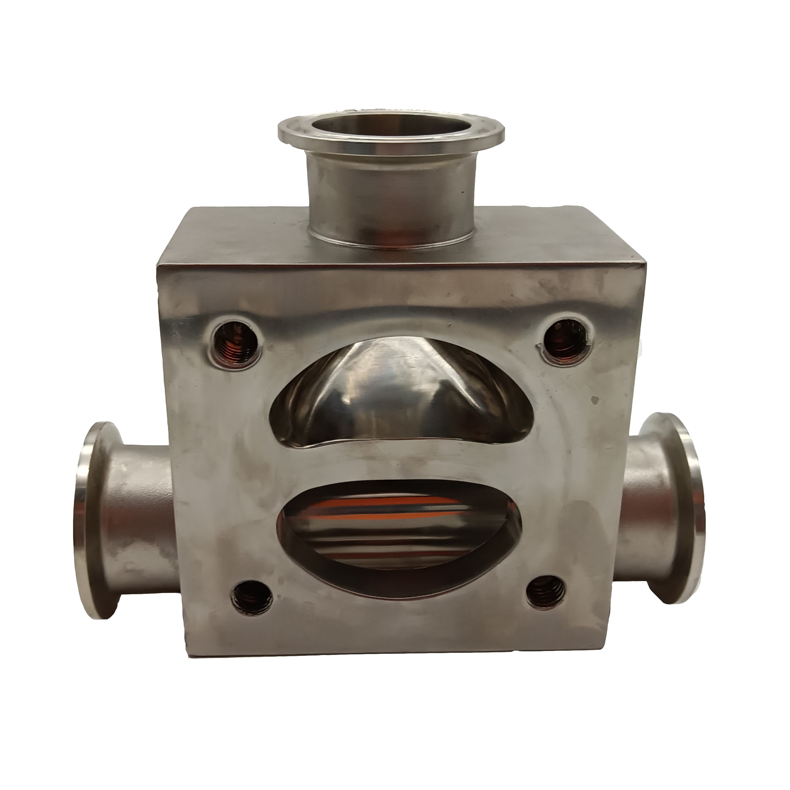 50.8MM*50.8MM High Quality Sanitary Hygienic Stainless Steel SS316L Manual SMS Weld Three-ways Forge Diaphragm Valve