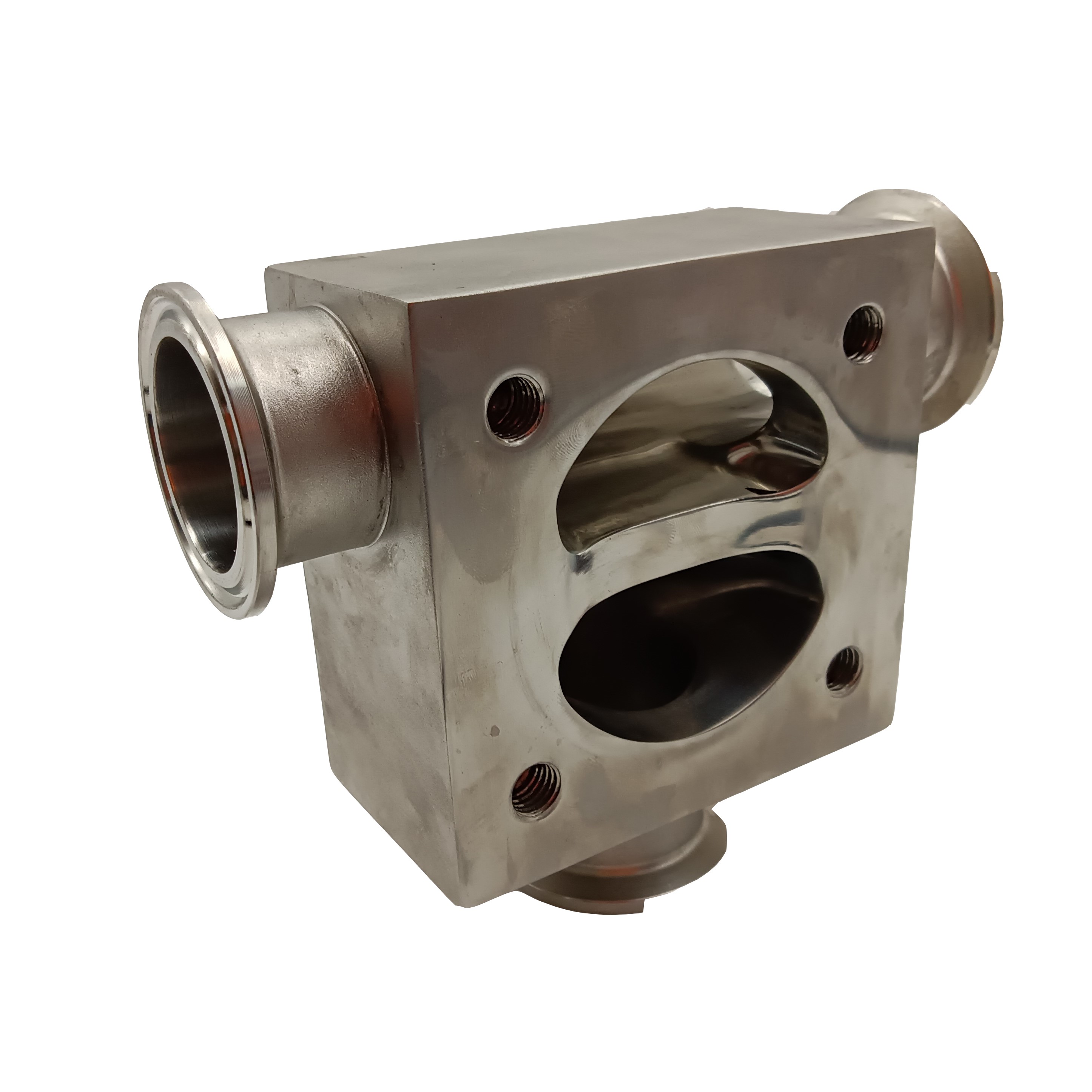 50.8MM*50.8MM High Quality Sanitary Hygienic Stainless Steel SS316L Manual SMS Weld Three-ways Forge Diaphragm Valve