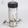 2 Inch Sanitary Stainless Steel Aseptic Flush Bottom Pneumatic Valves with Two Elbow Ends