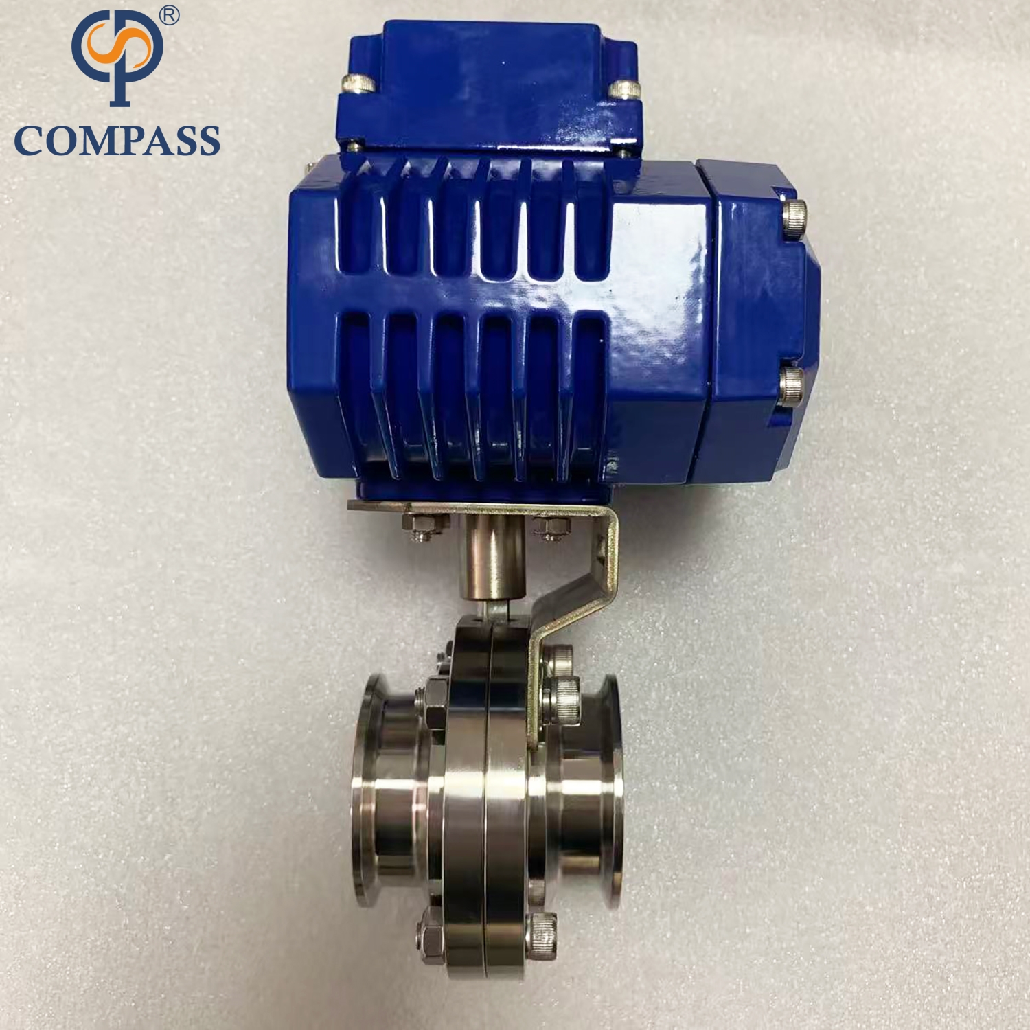 3Inch TC91MM Tri Clamping End SS304 Butterfly Valves with Electric Head