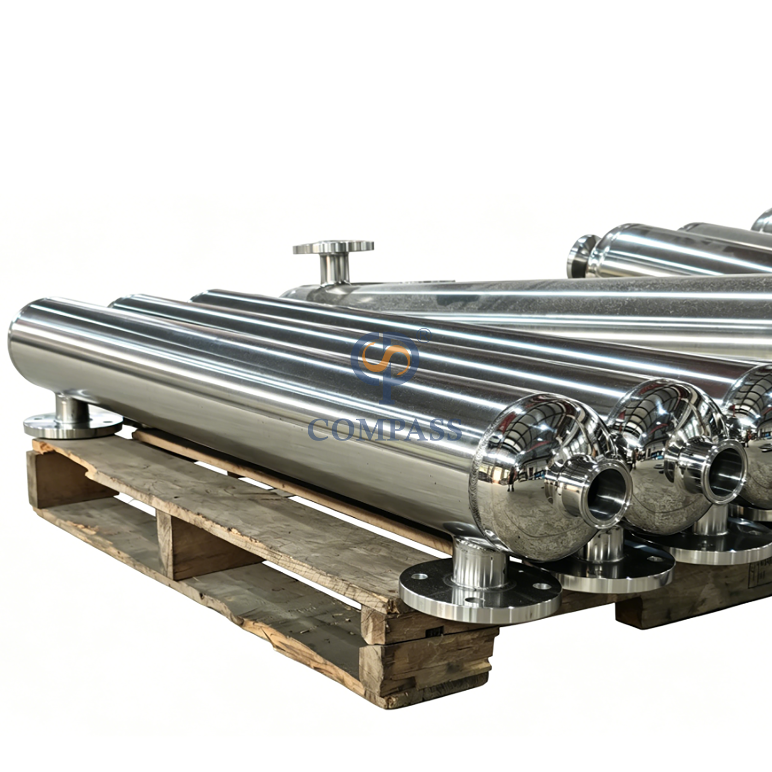 10 Square Meter SS316L Water Flange PN10 180 Celsius Coiled Tube Heat Exchanger
