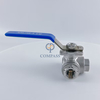 Industrial Grade T Port NPT Female Thread PN16 SS304 DN15 Ball Valve
