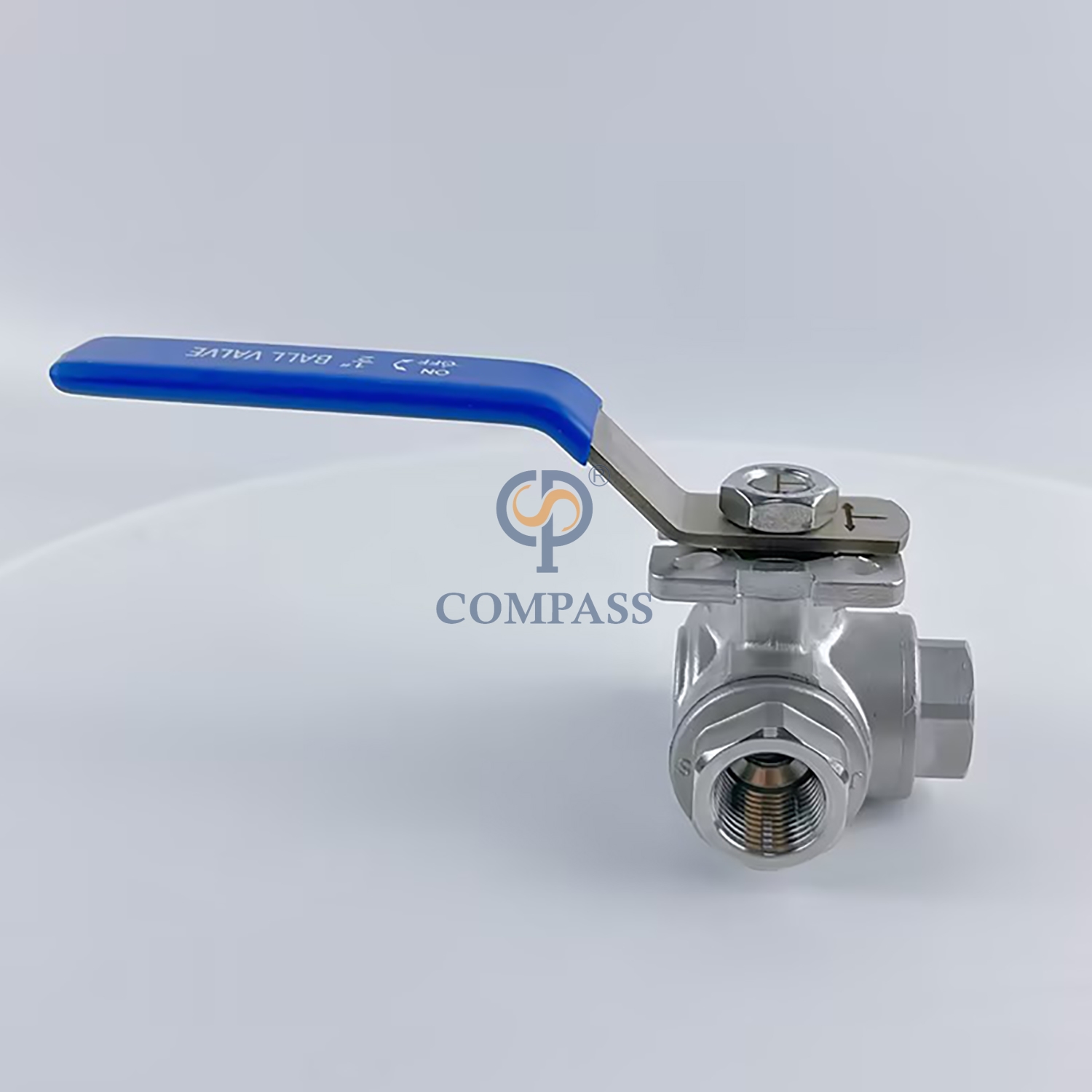 Industrial Grade T Port NPT Female Thread PN16 SS304 DN15 Ball Valve