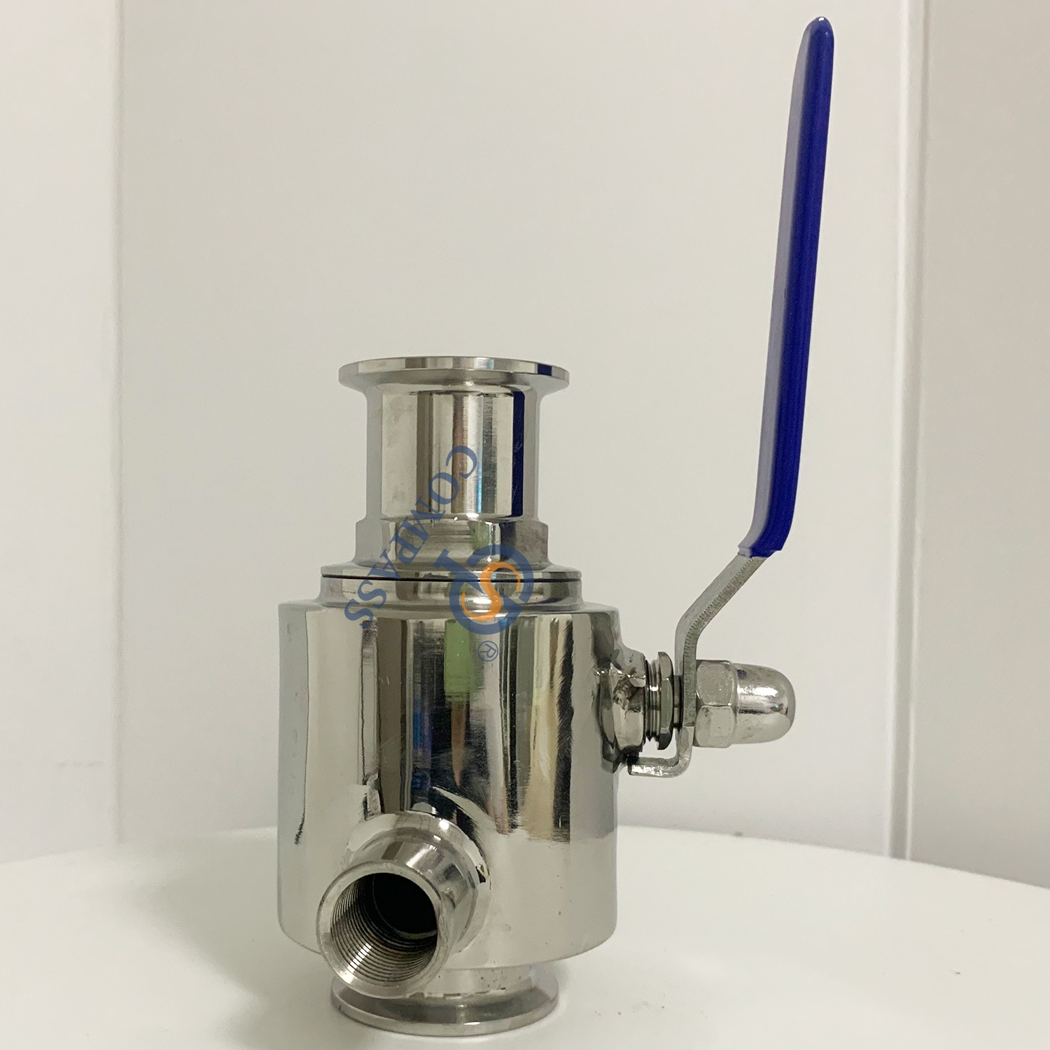 1Inch TC50.5MM Manual Clamp Ball Valve with Jacket and 12.7MM BSP Female Thread Port
