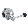 1/2inch 12.7mm Sanitary Hygienic Stainless Steel Food Grade SS316L SMS Manual Thread-Clamp Butterfly Valve with Round Pull Handle