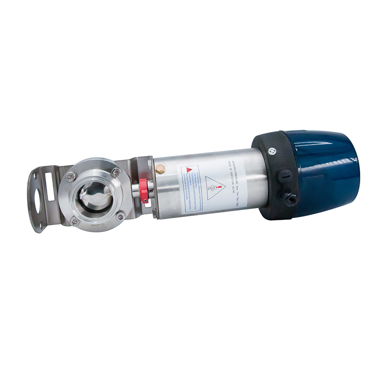 1/2Inch 12.7MM Sanitary Hygienic Stainless Steel Food Grade SS304 SMS Pneumatic Clamp Butterfly Valve with Control Head