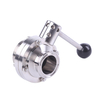 1 1/2inch 38mm Sanitary Hygienic Stainless Steel Food Grade SS316L SMS Manual Tri Clamp Butterfly Valve with Round Pull Handle