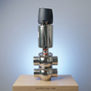 SS304 Single Acting Pneumatic Actuator DIN 22A Model Normally Closed DN80 Pneumatic Weld Diverter Valve with 24VDC Control Head
