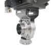 3Inch 76MM Sanitary Hygienic Stainless Steel Food Grade SS304 SMS Pneumatic Weld Butterfly Valve with Pneumatic Actuator+Solenoid Valve +Limit Switch
