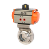 12Inch 304.8MM Sanitary Hygienic Stainless Steel Food Grade SS304 Pneumatic Tri Clamp Butterfly Valve with Pneumatic Actuator 
