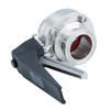 DN50 52MM Sanitary Hygienic Stainless Steel Food Grade SS316L DIN Manual Tri Clamp Butterfly Valve with Plastic Gripple Handle