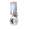 Sanitary Hygienic Stainless Steel SS304 SS316L Butt Weld Air Spring Single Acting Pneumatc Butterfly Valve 