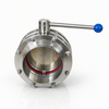 8Inch SS316L Three Pieces Sanitary Butterfly Valve with Silicone Gasket