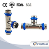 DN15 Sanitary Stainless Steel SS304 Equal Tee Press Fitting