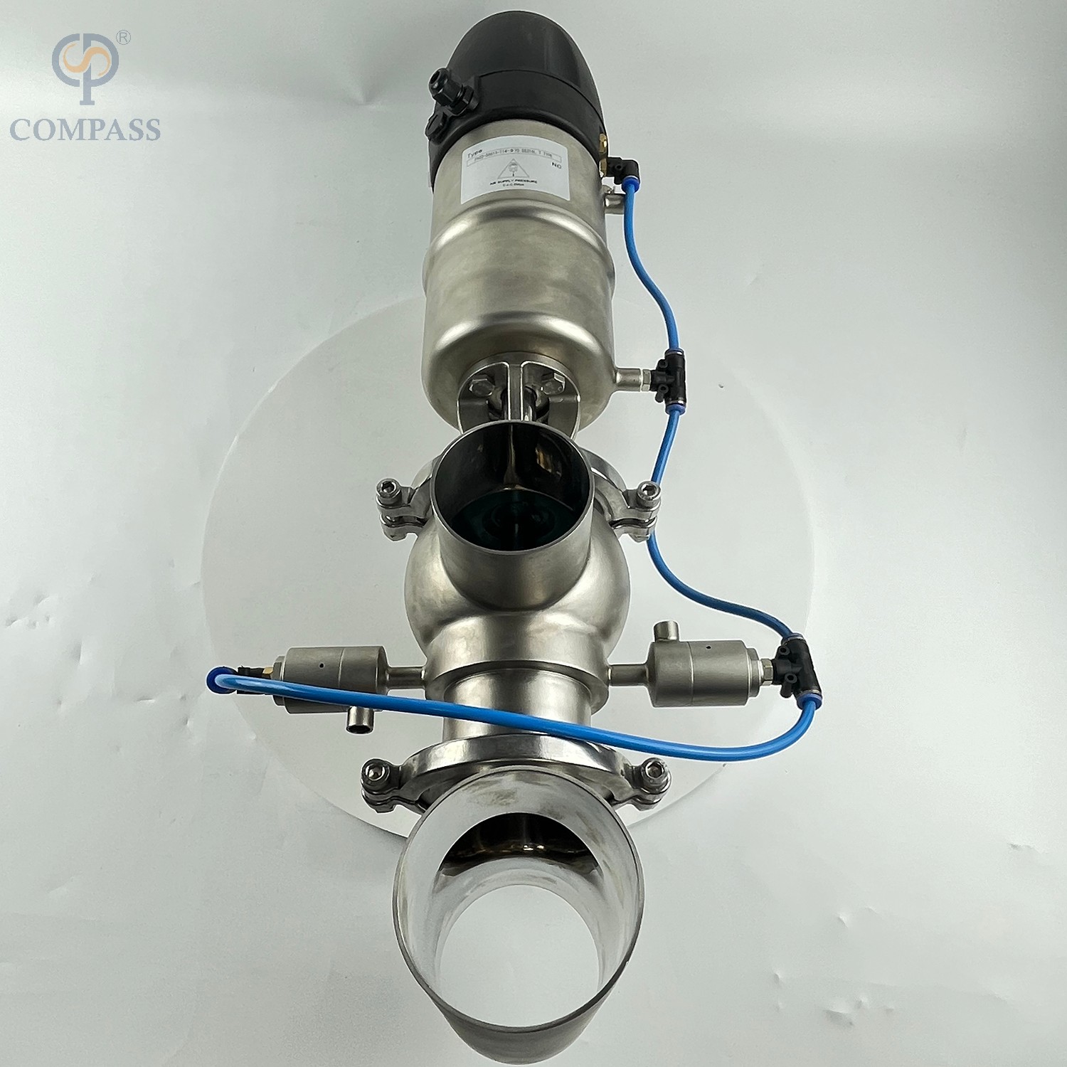 SS316L T22 Intelligent Pneumatic Double Seats Mix-proof Valve