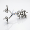 SS316L DN10 TC34MM Elbow Model Y Tee with Ferrule Check Valve and Hose Adapter