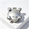 Premium 350MM Hygienic Food Grade AISI316L OD 306MM Outward Round Pressure Tank Manhole Cover with Five M12 SS Handles