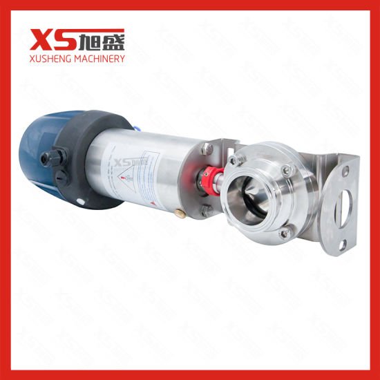 Stainless Steel Food Grade Pneumatic Butterfly Valve with Control Cap