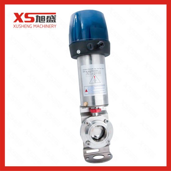 Stainless Steel Food Grade Pneumatic Butterfly Valve with Control Cap