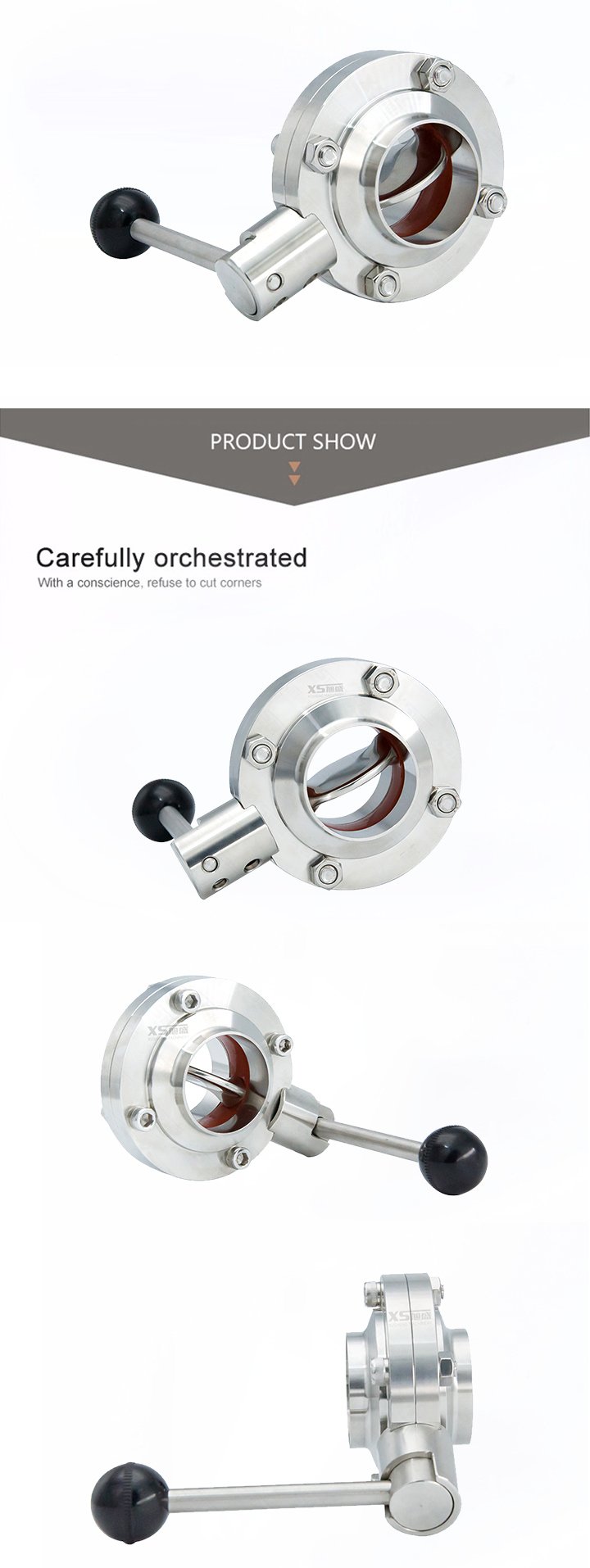 Stainless Steel Hygienic Manual Weld Weld Butterfly Valves