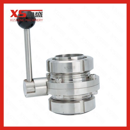 25.4MM Stainless Steel Sanitary SMS SS304 Union Ends Manual Butterfly Valves