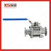 Stainless Steel Sanitary Manual Three-Piece Ball Valve with High Platform