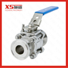 Stainless Steel Sanitary Manual Three-Piece Ball Valve with High Platform