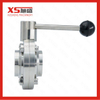 25.4MM Stainless Steel SS304 Hygienic Weld Butterfly Valve with Multi-Position Handle