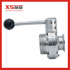 25.4MM AISI316L Stainless Steel Sanitary Screw Thread Clamp Butterfly Valves