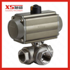 Sanitary Straight Clamp Ball Valve with Motor-Driven