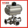 Actuator Pneumatic Sanitary L Port Clamp Ball Valve