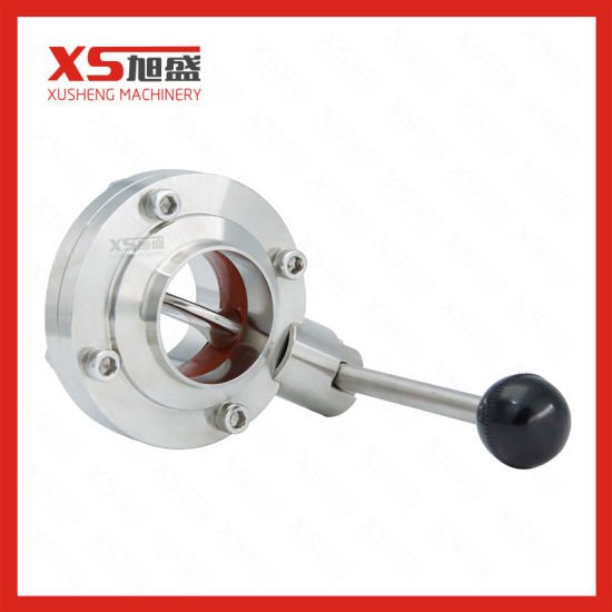 SMS Stainless Steel 316L Food Grade Hygienic Butt-Weld Butterfly Valves