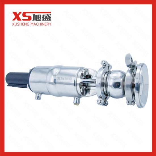 Sanitary Pneumatic Elbow Type Clamped Tank Bottom Seat Valve
