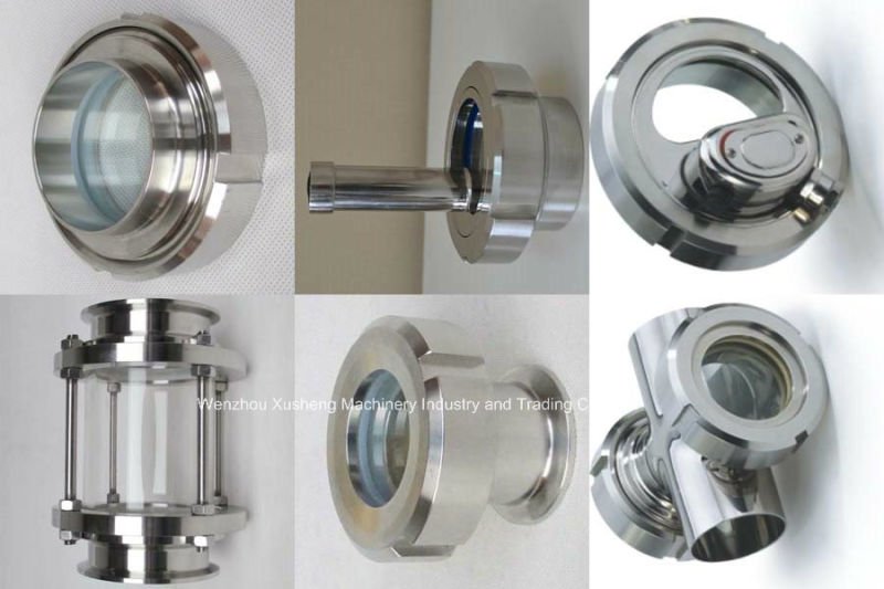 Stainless Steel Ss304 Ss316L Sanitary Four Ways Cross Union Sight Glass