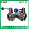 Dn38 Stainless Steel AISI304 Three-Way T Type Thread Butterfly Valves