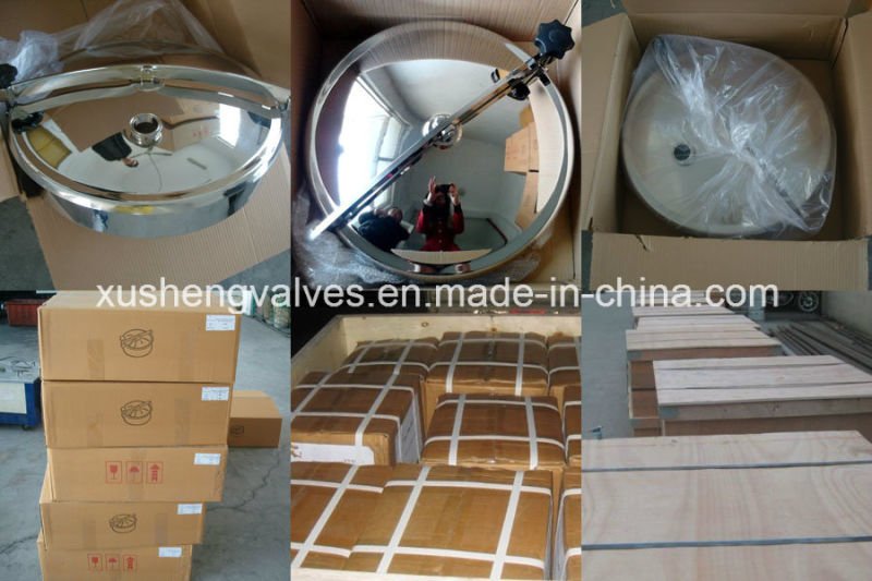 China Round Manhole Cover with Back-Side and Side-Swing Opening