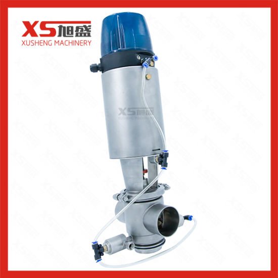 Stainless Steel Sanitary Double Seat Mix-Proof Valve with C-Top