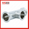 Pipe Fitting Stainless Steel Hygienic Welded Reducing Short Tee