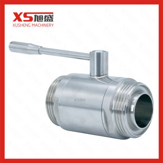 SS316L Sanitary Straight Male Thread Straight Ball Valve