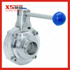 SS304 SS316L Stainless Steel Sanitary Welded Ball Valve with Butterfly Type