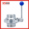 50.8MMStainless Steel SS304 Hygienic Male Screw Butterfly Valves