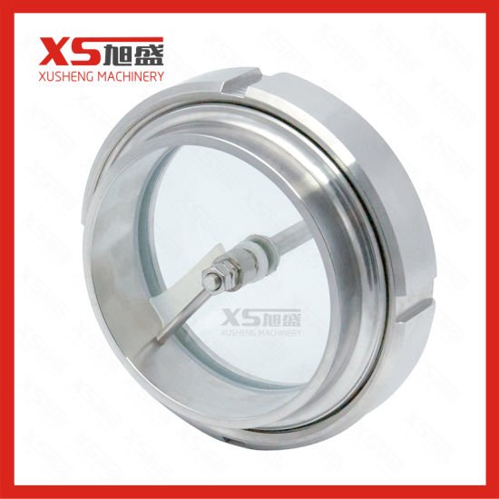 Stainless Steel Sanitary Light Indicator Sight Glass with Wiper