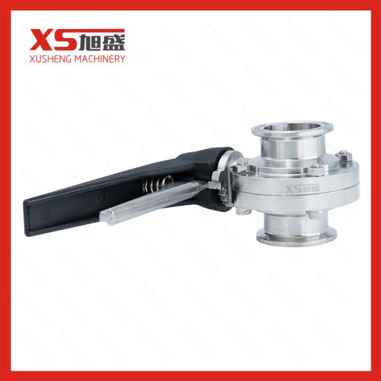 Stainless Steel Sanitary SMS Clamp-Clamp Butterfly Valves with Black Handle