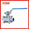 25.4MM Stainless Steel Hygienic SS304 Three Pieces Ball Valves