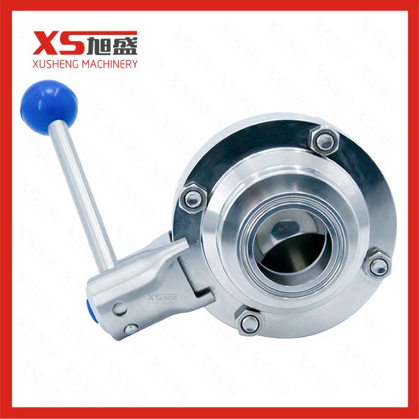 25.4MM Stainless Steel ss304 Hygienic Triclamp Butterfly Valves